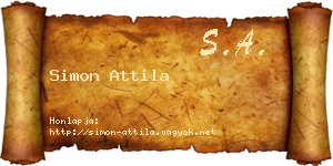 Simon Attila névjegykártya